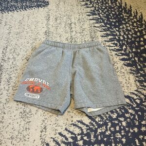 Empyre Gray Athletic Sweatshorts with Graphic Design
